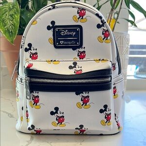 Loungefly Disney Mickey Mouse Backpack - White, Black, Red